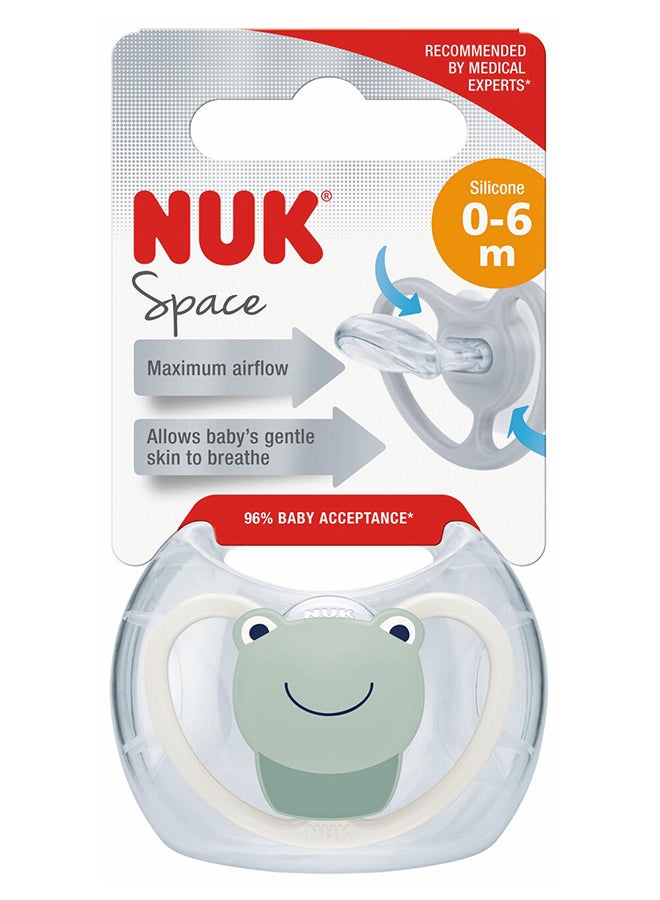 NUK Pacifier Space 0 6M 1Pc (Frog)
