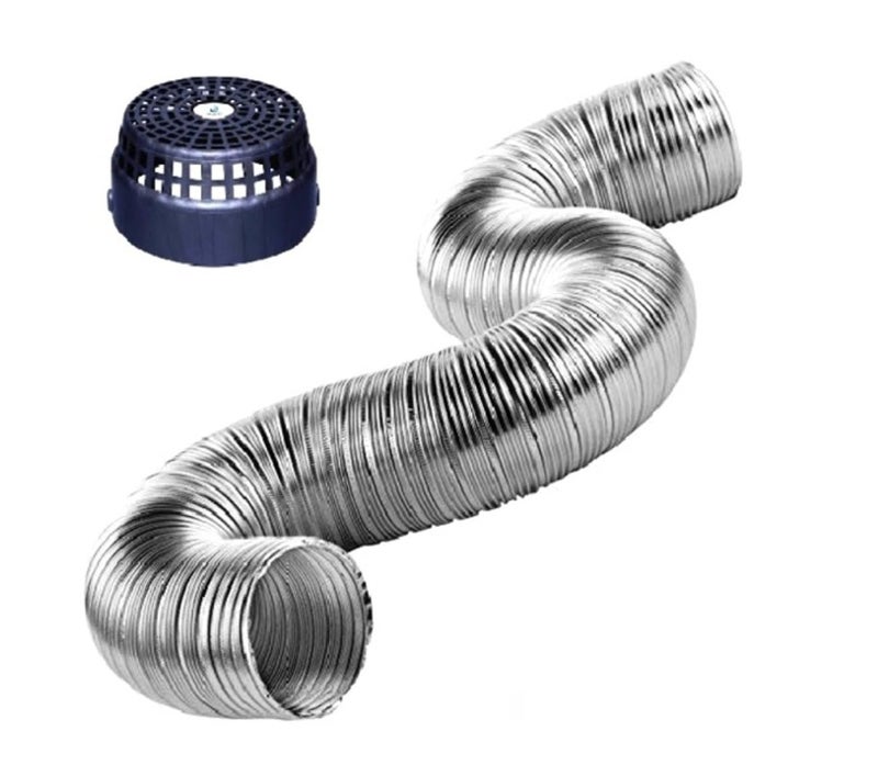 OICOTA Chimney Exhaust Pipe Expended Upto 10 ft (4 in Pipe with Cowl Cover) - Image 2