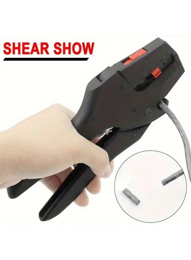 Black Automatic Self Adjusting Wire Stripper Cutter 0 08 6mm Ergonomic Crimping Tool - Image 5