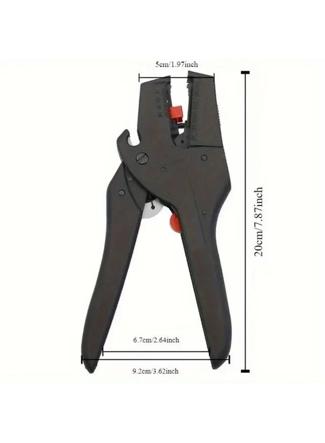 Black Automatic Self Adjusting Wire Stripper Cutter 0 08 6mm Ergonomic Crimping Tool - Image 4