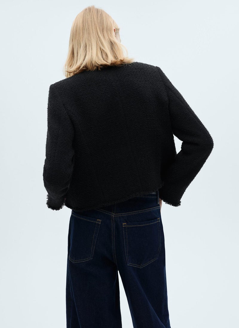 MANGO Tweed Jacket With Jewel Buttons  - Image 2