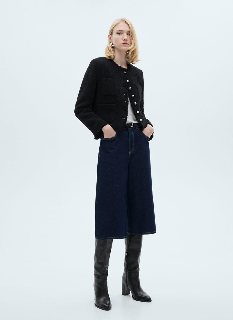 MANGO Tweed Jacket With Jewel Buttons  - Image 5