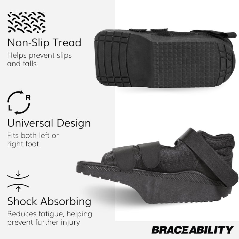 BraceAbility Forefoot Offloading Post-Op Shoe - Non-Weight Bearing Medical Wedge Boot for Diabetic Foot Ulcer, Metatarsal Fracture, Broken Toe, Bunion, Hammer Toe Surgery - Fits Men and Women (M) - Image 5