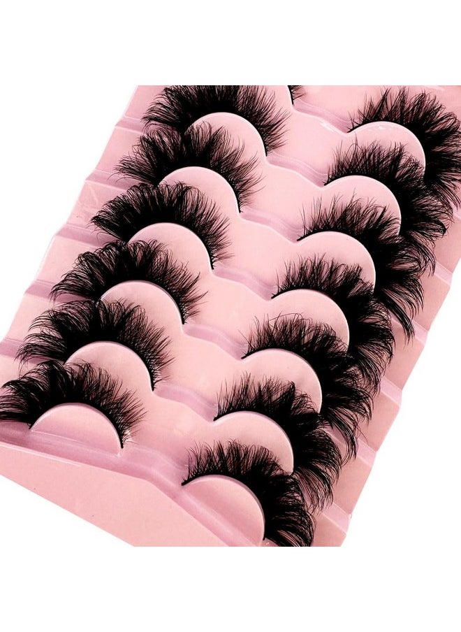HBZGTLAD - 3D Fluffy Mink Lashes Eyelashes Thick Long Faux Mink Eyelashes Long Lasting Dramatic Cat Eye Lashes 5D Volume Lashes Extension (015) - Image 1