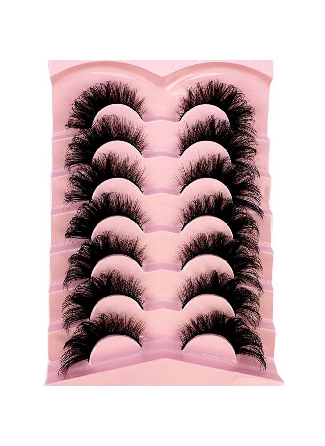 HBZGTLAD - 3D Fluffy Mink Lashes Eyelashes Thick Long Faux Mink Eyelashes Long Lasting Dramatic Cat Eye Lashes 5D Volume Lashes Extension (015) - Image 1