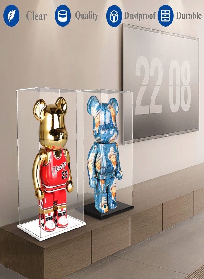 DuvinDD Acrylic Display Case for Large Collectibles 29.1 inch Tall Countertop Organizer Display Box for Bearbrick 1000% Large Doll Lego Toys Assemble Dustproof Protection Showcase with Thick Base - Image 3