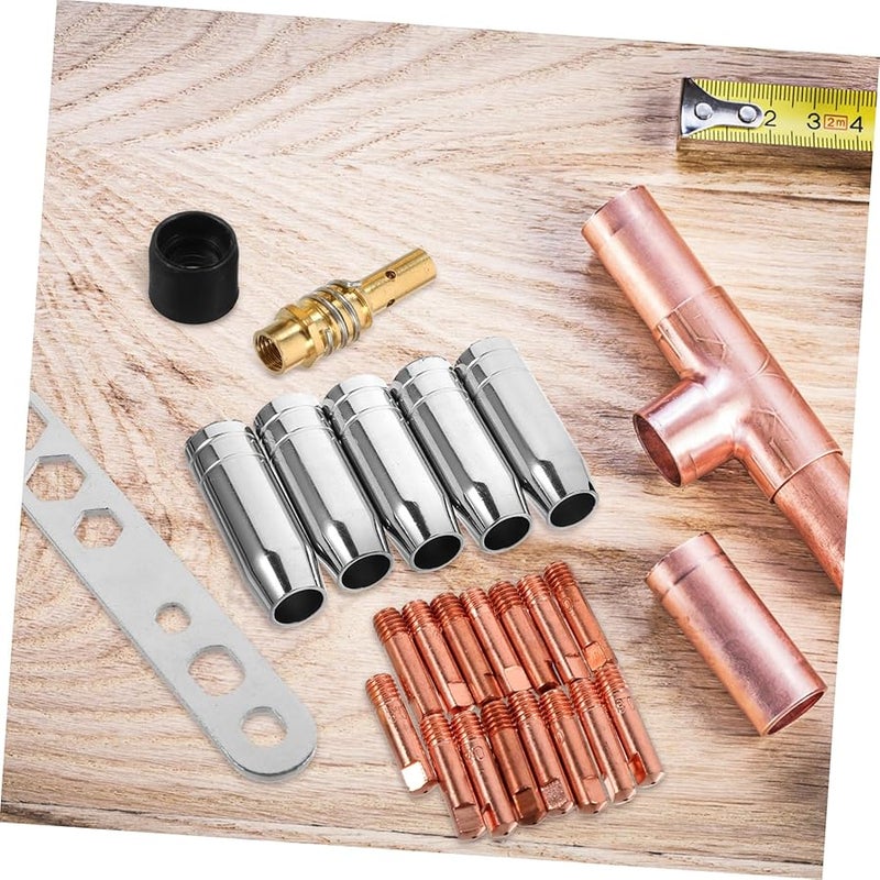 Gas Lens Nozzle Tip Electrode Connectors Professional Welding Torch Accessory Kit - Image 4