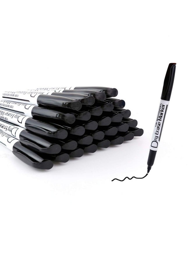 Volcanics - Black Dry Erase Markers Low Odor Fine Whiteboard Markers Thin Box Of 30 - Image 1