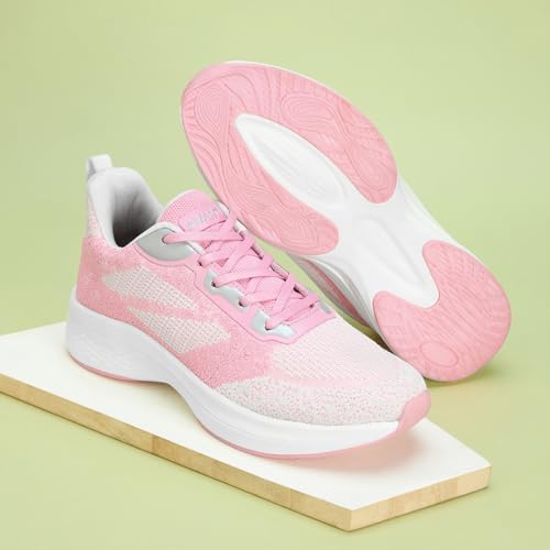 AVANT Women's MagiX Running and Training Shoes-Superior Traction,Anti Skid, Lightweight, Multi Directional Flexibility, Enhanced Cushioning, Sports Footwear (AVWSH031CL02UK8_Pink / White) - Image 3