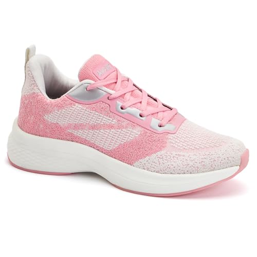 AVANT Women's MagiX Running and Training Shoes-Superior Traction,Anti Skid, Lightweight, Multi Directional Flexibility, Enhanced Cushioning, Sports Footwear (AVWSH031CL02UK8_Pink / White) - Image 1