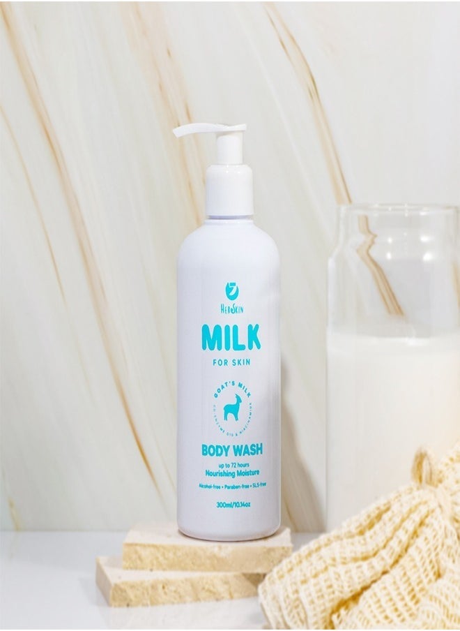 Her Skin - Goat Milk Body Wash - Ultimate Cleanser and Nourishing Moisturizer for 72-hour Hydration, Targets Dull, Dry, and Rough Skin, Fades Age Spots, and Brightens Skin, 300ml. - Image 1