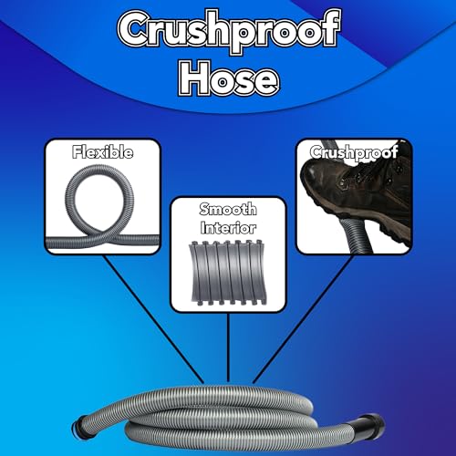 Cen-Tec Systems 94709 Quick Click 16 Ft. Hose for Home and Shop Vacuums with Expanded Multi-Brand Power Tool Adapter Set for Dust Collection - Image 2