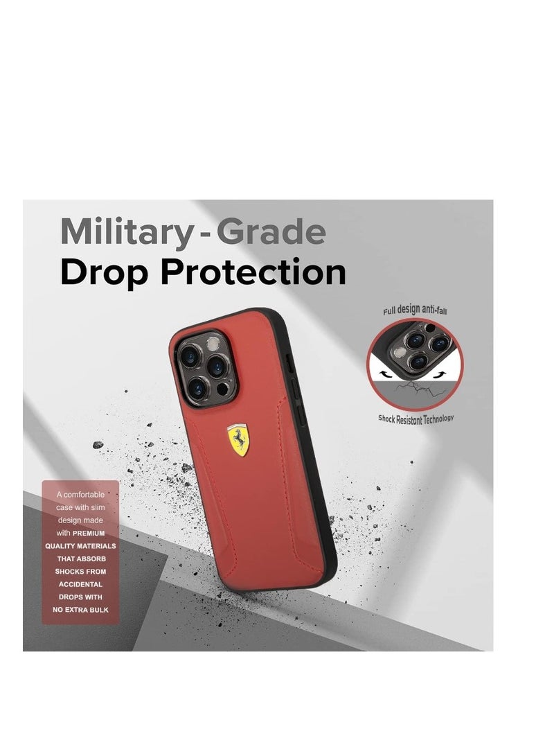 Ferrari غطاء واقي لجهاز آيفون 14 برو - أحمر - Image 4