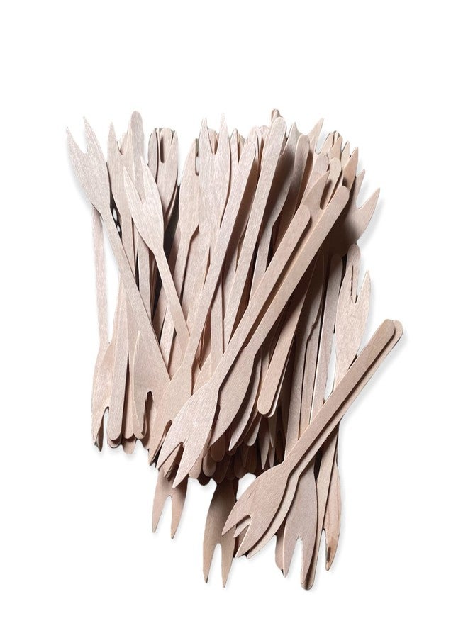 APSAMBR- Wooden Fruit Fork 15CM |Mini Fork |Bamboo Party Forks |Mini Cocktail Pick |Fruit Fork (Pack of 1000) - Image 1
