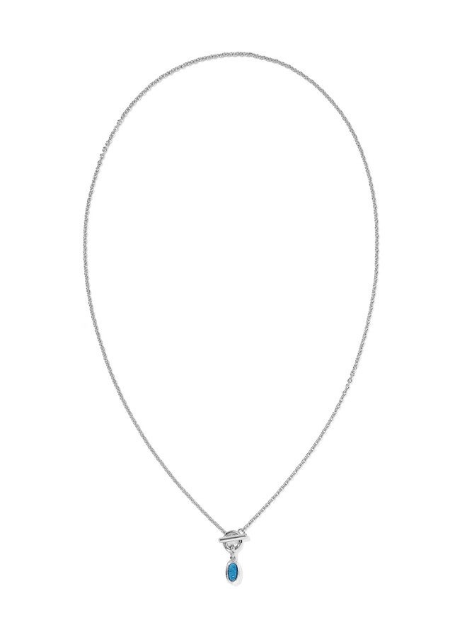 كيندرا سكوت قلادة قصيرة من كيندرا سكوت، طراز ميني إليسا، مصنوعة من حجر المغنيسيت النيلي المتنوع، والنحاس المطلي بالفضة، مجوهرات عصرية للنساء - Image 2