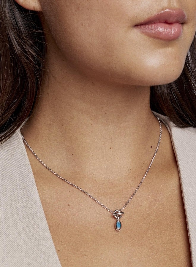 كيندرا سكوت قلادة قصيرة من كيندرا سكوت، طراز ميني إليسا، مصنوعة من حجر المغنيسيت النيلي المتنوع، والنحاس المطلي بالفضة، مجوهرات عصرية للنساء - Image 4