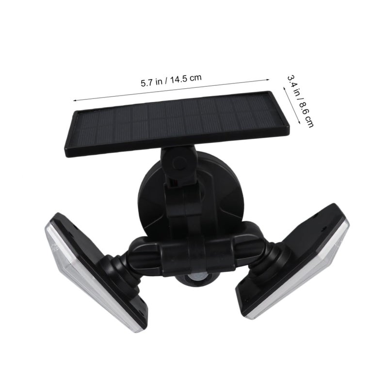 Adjustable Angle Solar Security Light 78 LED Dual Head IP65 Waterproof Outdoor Wall Lamp - Image 3