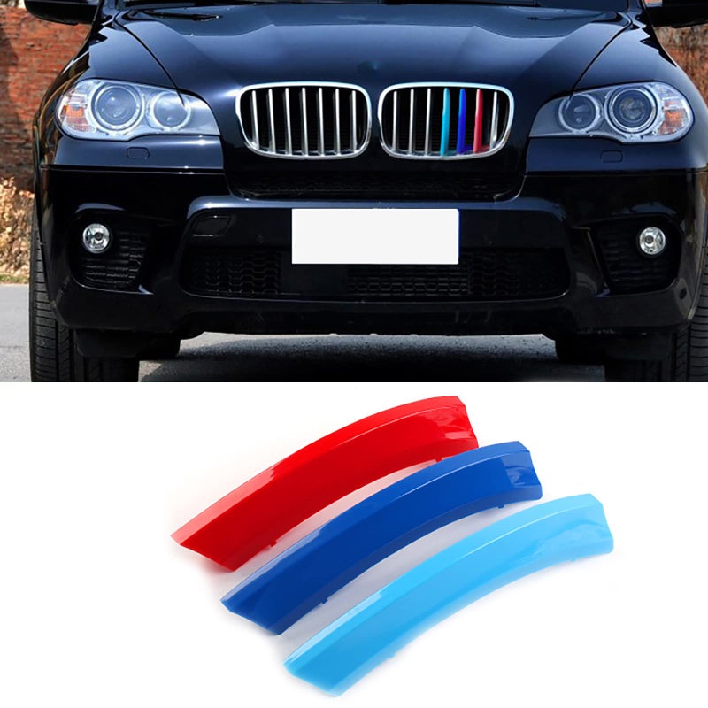 Speechn MColored Stripe Grille Insert Trims for BMW Accessories ABS Car Accessories for BMW Grill Stripes X5 0813 E70 or X6 0711 E71 7Beam
