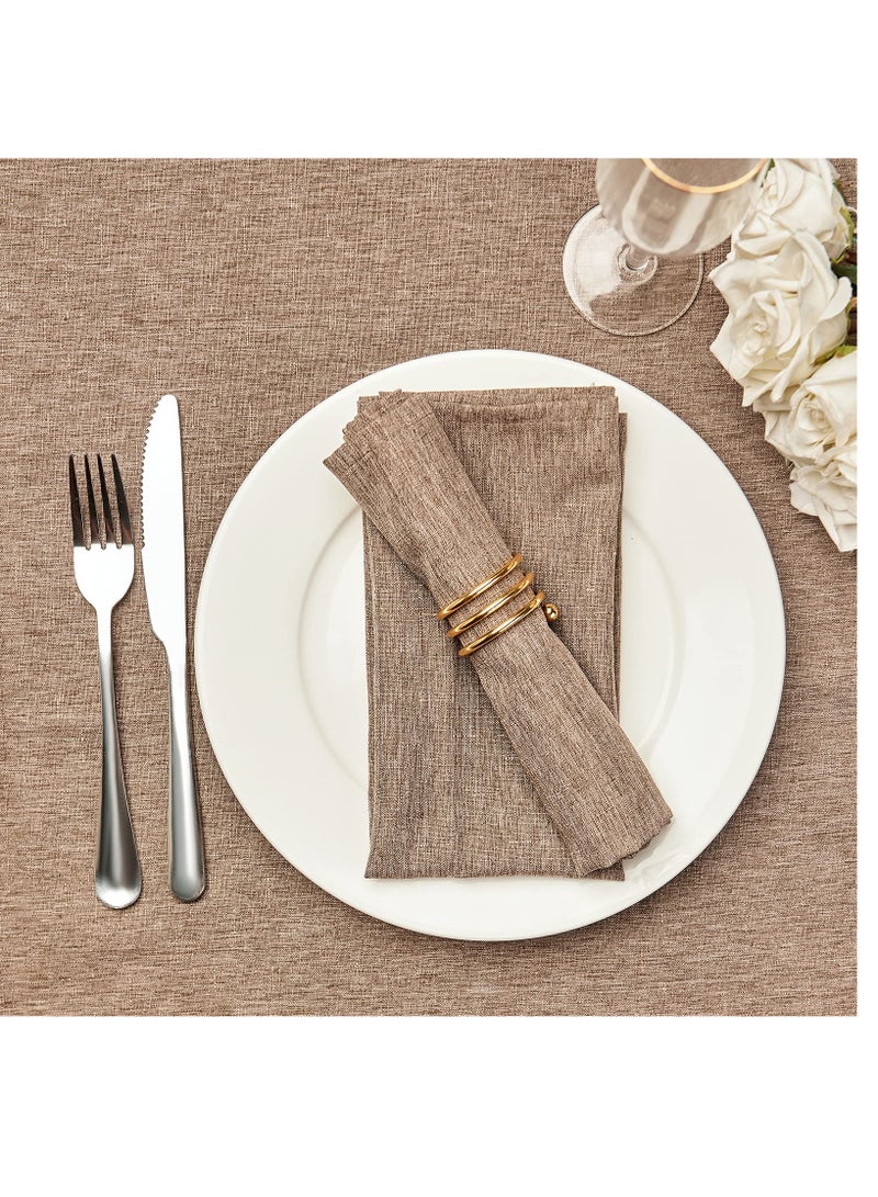 SYOSI Linen Style Napkins 12pcs 17x17" Soft Washable Dinner Napkins Ideal for Weddings Parties and Restaurants Elegant and Durable - Image 1