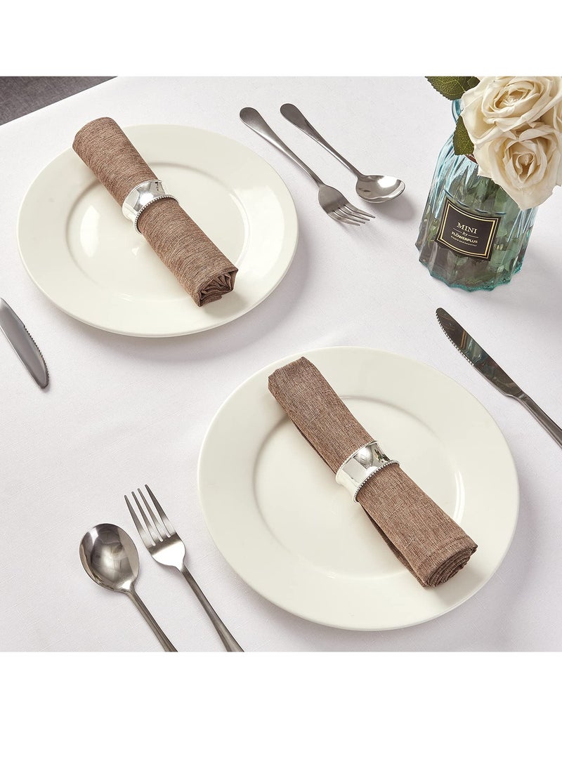 SYOSI Linen Style Napkins 12pcs 17x17" Soft Washable Dinner Napkins Ideal for Weddings Parties and Restaurants Elegant and Durable - Image 4
