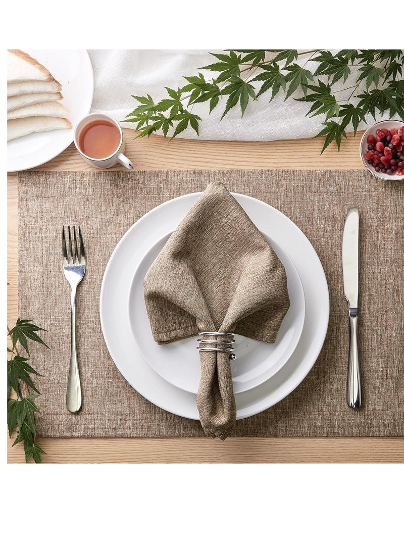 SYOSI Linen Style Napkins 12pcs 17x17" Soft Washable Dinner Napkins Ideal for Weddings Parties and Restaurants Elegant and Durable - Image 5