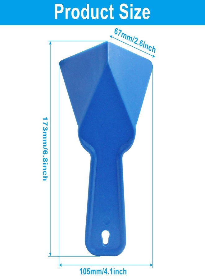Moicstiy 4 Pcs Drywall Trowel Plastic Inside Corner Trowel Tool for Drywall Tools Corner Trowel Building scraping(Blue) - Image 2