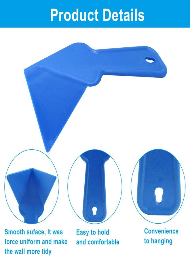 Moicstiy 4 Pcs Drywall Trowel Plastic Inside Corner Trowel Tool for Drywall Tools Corner Trowel Building scraping(Blue) - Image 4