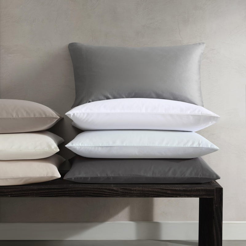 Vera Wang - Queen Size Sheet Set, Soft & Smooth Sateen Cotton Blend Bedding, Deep Pocket, 800 Thread Count, Bed Sheets with Fitted Sheet & Matching Pillowcases (Charcoal) - Image 2