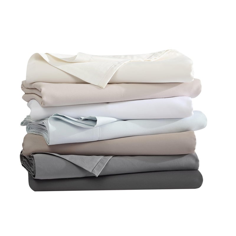 Vera Wang - Queen Size Sheet Set, Soft & Smooth Sateen Cotton Blend Bedding, Deep Pocket, 800 Thread Count, Bed Sheets with Fitted Sheet & Matching Pillowcases (Charcoal) - Image 3