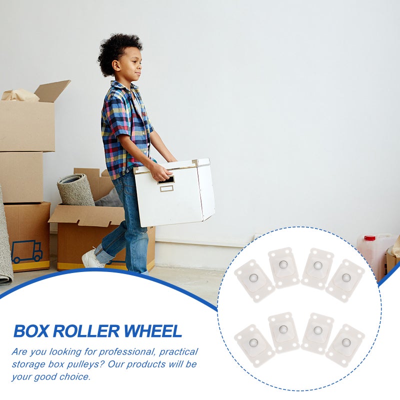 16 pcs Simple Adhesive Box Bottom Wheels Box Bottom Pulleys Box Roller Wheels - Image 5
