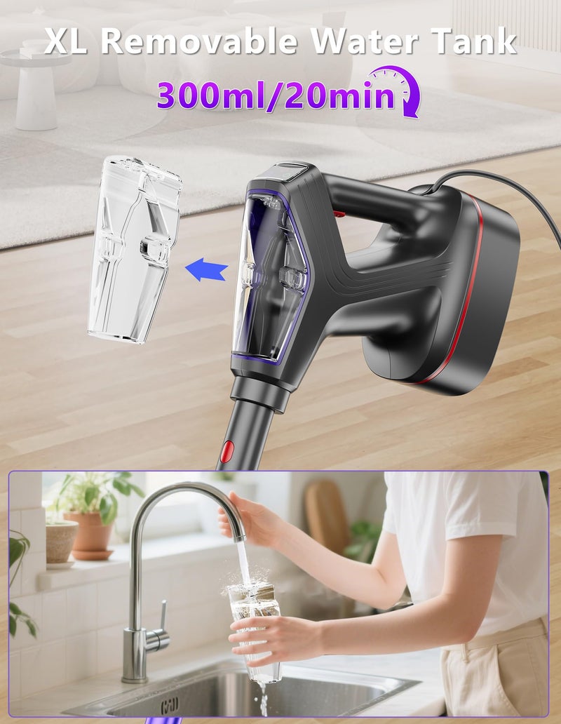 WVSAW Steam Mop for Floor Cleaning, Heavy Duty All-in-One Steam Cleaner for Home with Detachable Handheld Steamer, for Hardwood, Tile, Walls, Grout, Windows, Furniture and Decks - Image 4
