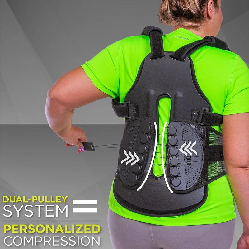 BraceAbility دعامة ظهر كاملة من BraceAbility TLSO لدعم الجسم بالكامل سترة قشرية صلبة لتقوس الصدر، الجنف، مرض شيرمان، تصحيح الوضعية، التعافي بعد الجراحة - صغير - Image 4