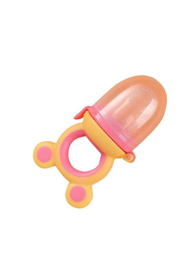 Tinny Tots Baby Shaped Key Teether With Baby Fresh Fruit Vegetable Food Nibbler Rattle Silicone Teether Ears Print Multicolor (Design 20) - Image 4