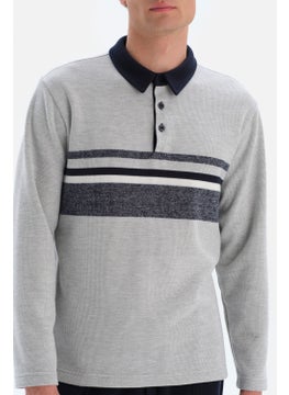 dagi Gray Plaid Collar Jacquard Sweatshirt  - Image 4