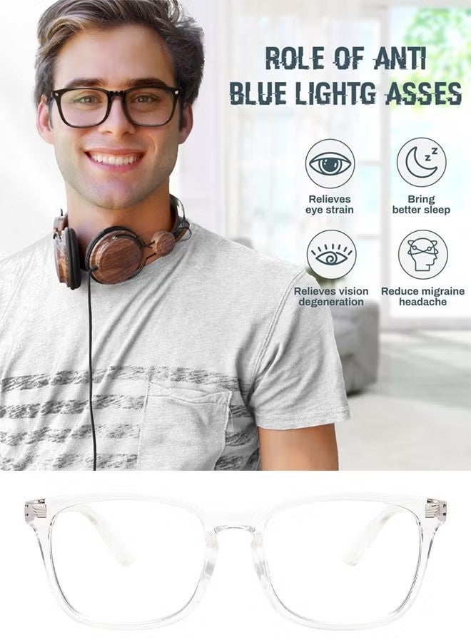 Blue Light Glasses for Men and Women, Filter Blue-light Blocking Eyeglasses Ultra Light Reading TV PC Phone Computer Fashion Gaming Eye - Image 5