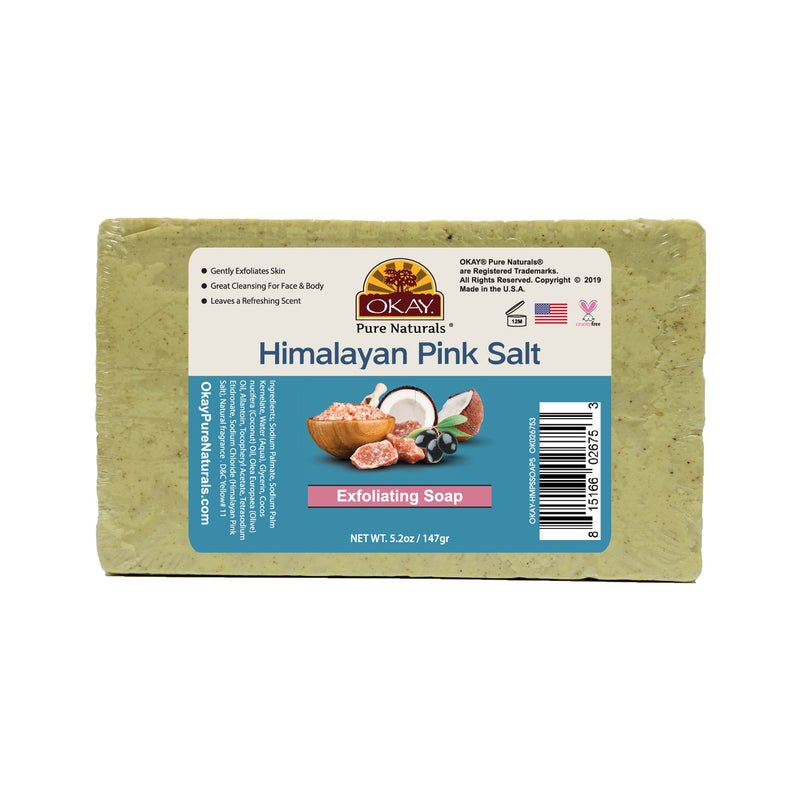 Okay Pure Himalayan Pink Salt Exfoliating Soap 147g