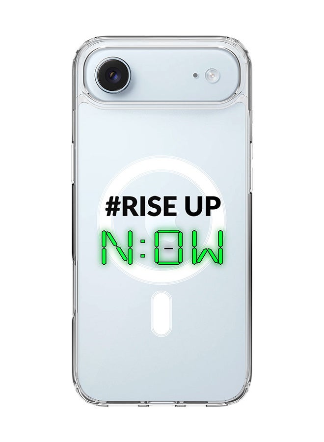 Stylizedd Classic Clear MagSafe Case for iPhone 17 Air , Hybrid Soft Case Flexible Edges Anti Drop TPU PC Gel Thin Transparent Cover [ Designed for iPhone 17 Air ] - Rise Up