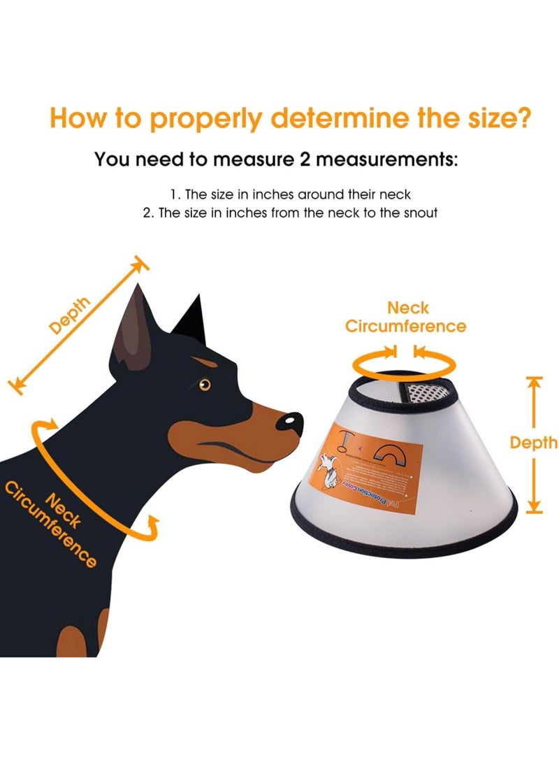 Dog Cone Collar, 5 PCS Adjustable Protective Collars for Pet Dog & Cat, Recovery E-Collar Anti-Bite Lick Wound Healing, Soft Edge Neck Cone for Small/Medium/Large Dog - Image 4