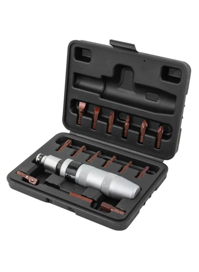 FORSAGE Screwdriver impact with bit set 17pcs, 1/2", in a metal case - Image 2
