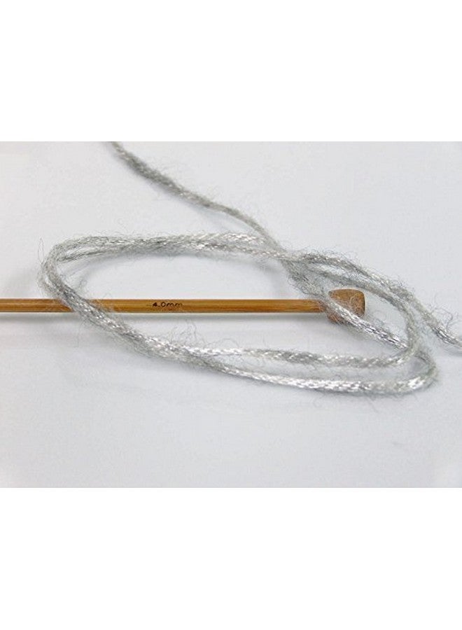 Ice Rock Star Silver Gray Metallic Shine Soft Nylon Merino Wool Acrylic Blend Yarn 50 Gram - Image 3