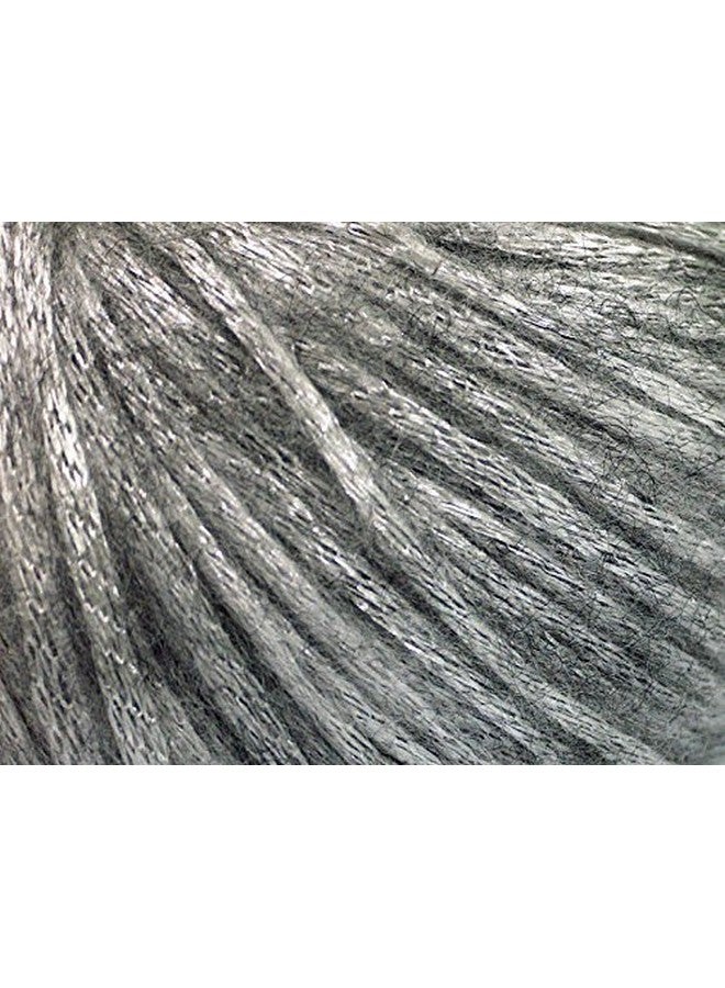 Ice Rock Star Silver Gray Metallic Shine Soft Nylon Merino Wool Acrylic Blend Yarn 50 Gram - Image 2