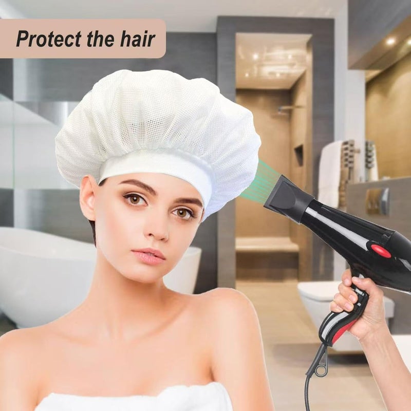 liuweihui 2-Pack Net Plopping Cap - Breathable Mesh for Curly Hair Drying, Blower-Ready & Overnight Sleep Protection - Image 3