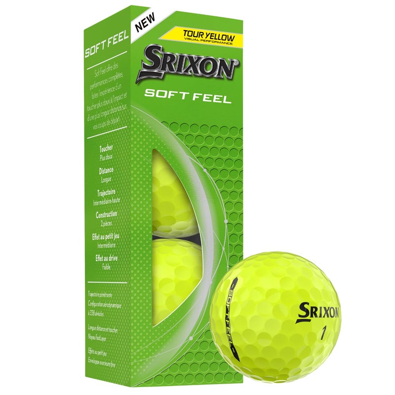 Srixon Soft Feel Golf Balls, Soft Feel 14, Yellow - Image 4