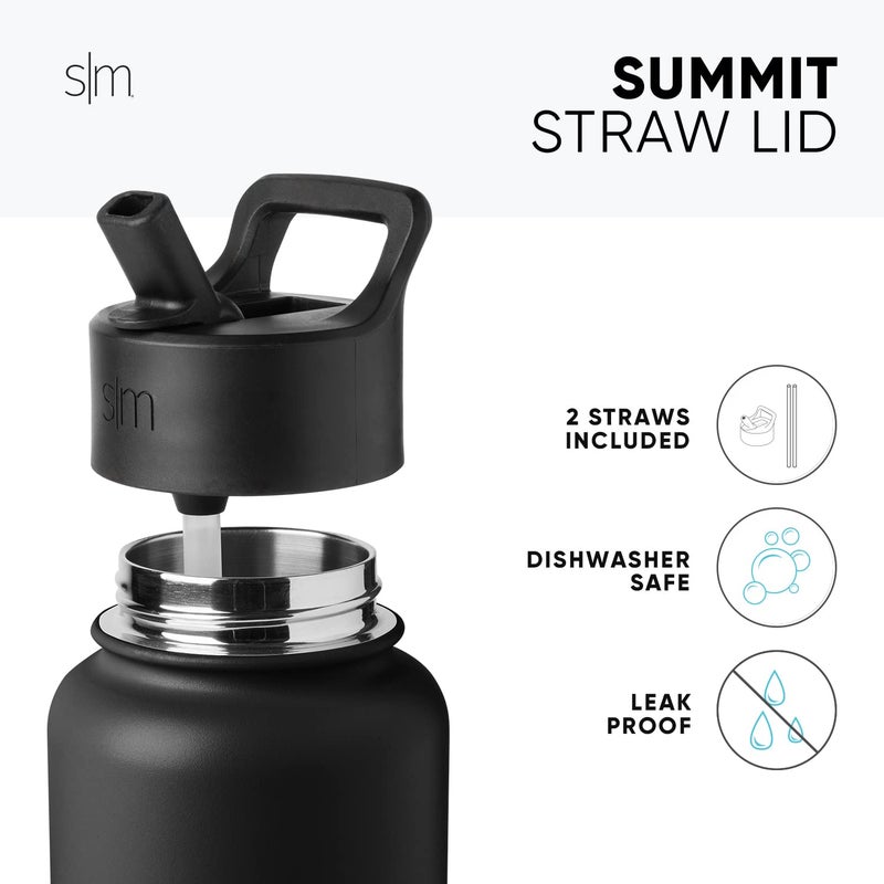 Simple Modern Water Bottle with Straw Lid Vacuum Insulated Stainless Steel Metal Cup Bottles | Reusable Leak Proof BPA-Free Flask for Gym, Travel, Sports | Summit Collection | 22oz, Lavender Mist - Image 3
