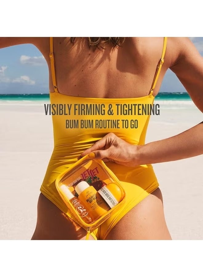 Sol de Janeiro Jet Set Travel Kit, Brazilian Bum Bum Cream 50ml, Brazilian Play Moisturizing Body Wash 90ml, Brazilian Crush Cheirosa 62 Perfume Mist 30ml, Luxury Body Care Gift Set, Hydrating Body Moisturizer, Travel Size Skincare, Beauty Gift for Women with Travel Pouch - Image 5