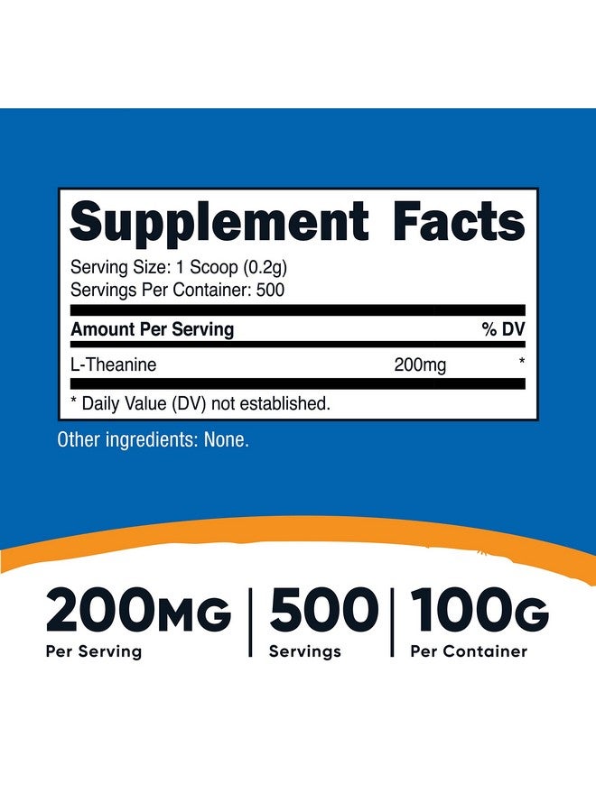 Nutricost مسحوق إلثيانين 100 جرام خالي من الغلوتين وغير معدل وراثيًا - Image 3