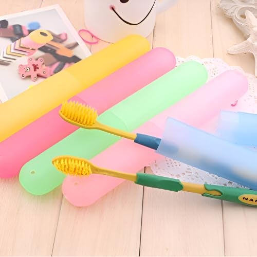 Brillwist Brillwist Toothbrush Cover Portable Travel Case with Ventilated Design BPAFree Durable Plastic Fits Standard Electric Toothbrushes Capsule Toothbrush Holder for Travel Daily Use Pack of 4 - Image 1
