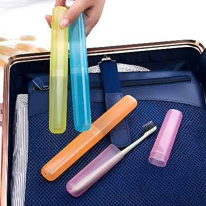 Brillwist Brillwist Toothbrush Cover Portable Travel Case with Ventilated Design BPAFree Durable Plastic Fits Standard Electric Toothbrushes Capsule Toothbrush Holder for Travel Daily Use Pack of 4 - Image 2