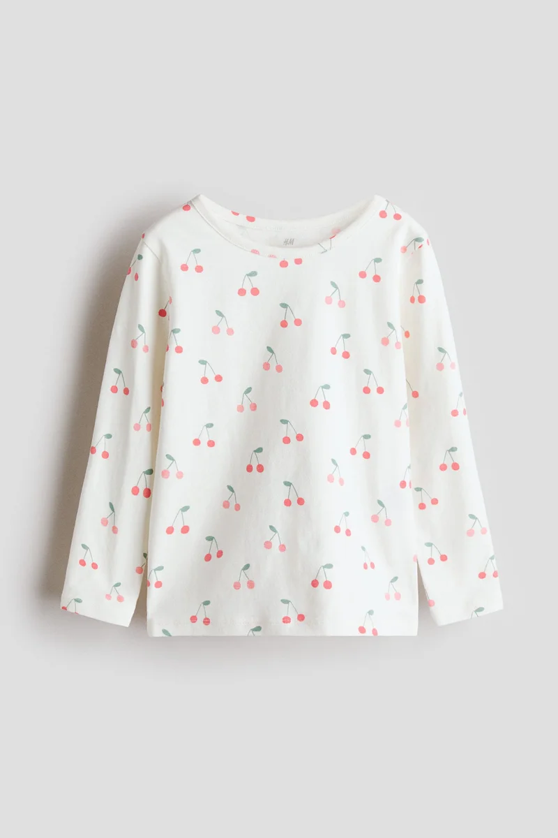 اتش اند ام بلوزة مطبوعة من الجيرسيه