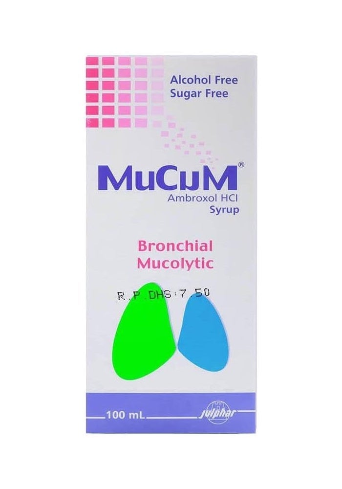 Mucum Sugar Free Syrup Glass Bottle 100 ml